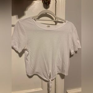 Garage — White Cropped Tee
